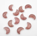 Strawberry Quartz Mini Crescent Moons and Stars - 1 cm